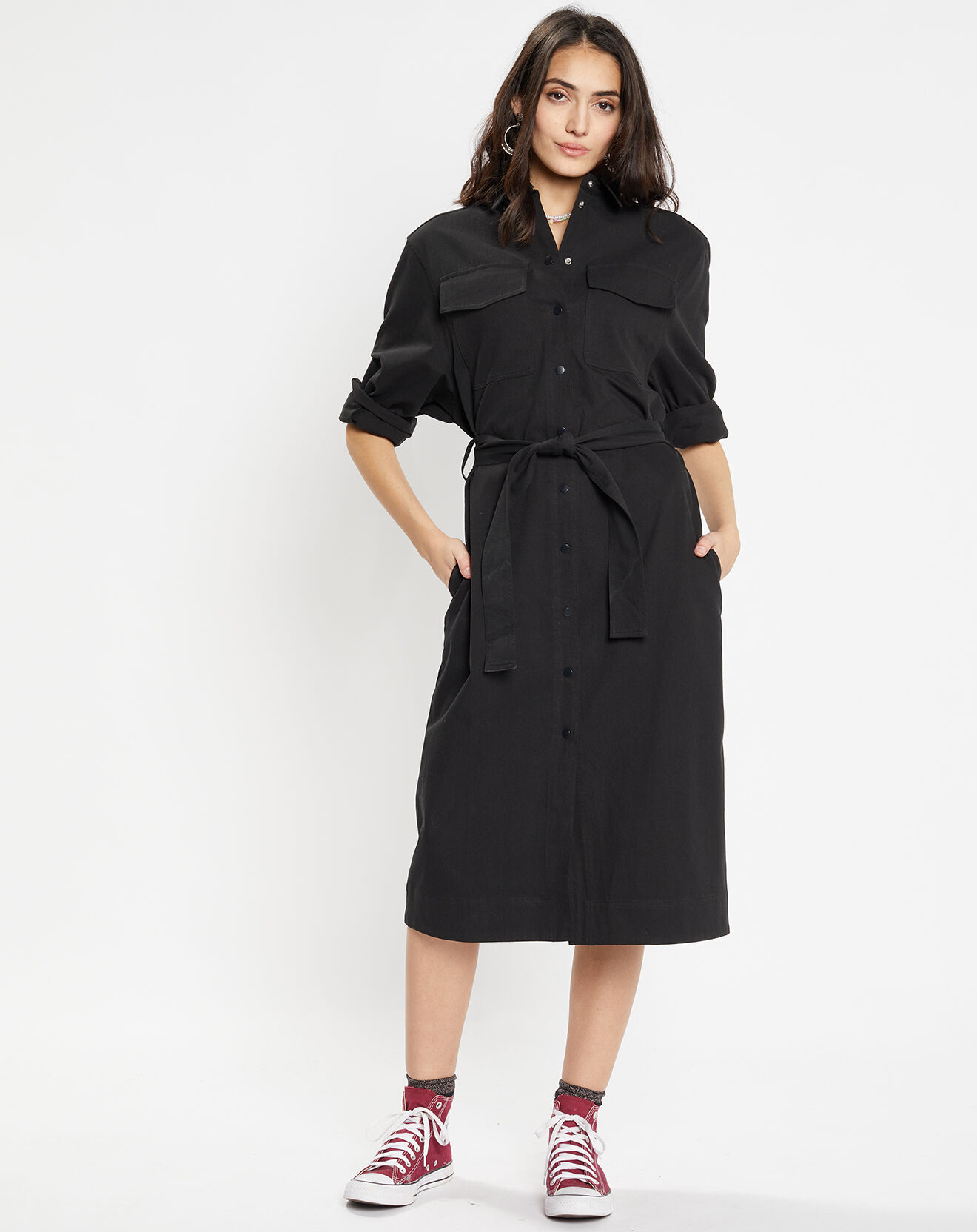 Robe fashion noire galerie lafayette