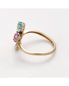 Bague Taïra Diamants 0.04 ct & Mix Pierres or jaune
