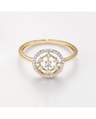 Bague Joeline Diamants 0.07 ct & Saphirs blancs 0.10 ct or jaune