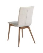 Chaise de salle à manger gris/noyer - 49x56x90 cm