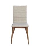 Chaise de salle à manger gris/noyer - 49x56x90 cm