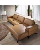 Table basse circulaire noyer/noir - 50x50x50 cm