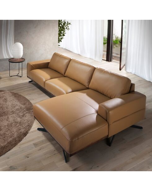 Mesita circular en nogal/negro - 50x50x50 cm