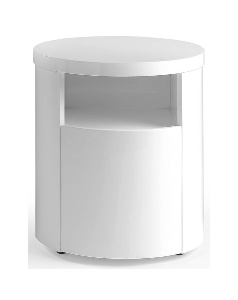 Mesita de noche con cajón blanco - 48x48x55 cm