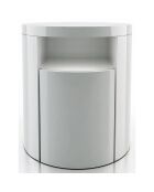Table de chevet avec tiroir blanche - 48x48x55 cm