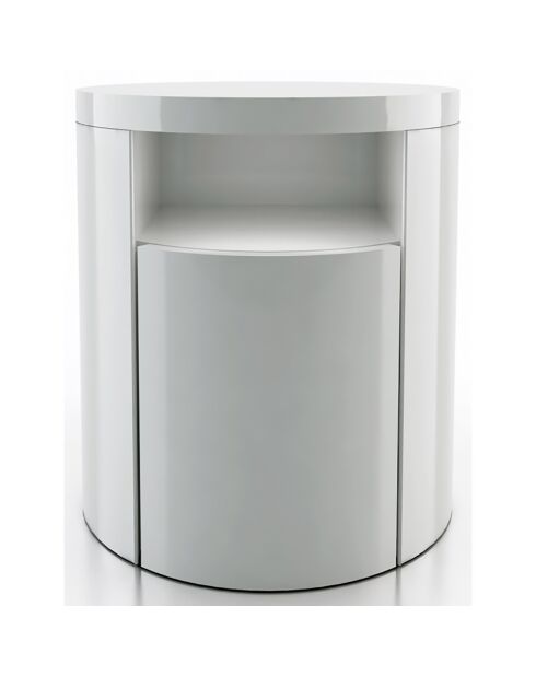 Mesita de noche con cajón blanco - 48x48x55 cm