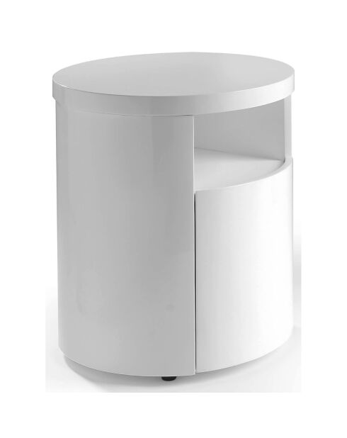 Mesita de noche con cajón blanco - 48x48x55 cm