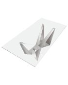 Table de salle à manger avec plateau en verre transparent/argenté - 240x120x75 cm
