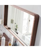 Miroir mural noyer - 100x50x7 cm
