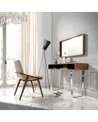 Miroir mural noyer - 100x50x7 cm