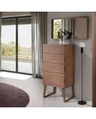 Miroir mural noyer - 100x50x7 cm