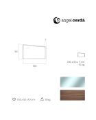 Miroir mural noyer - 100x50x7 cm