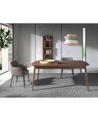 Bibliothèque en bois plaqué noyer - 60x28x190 cm