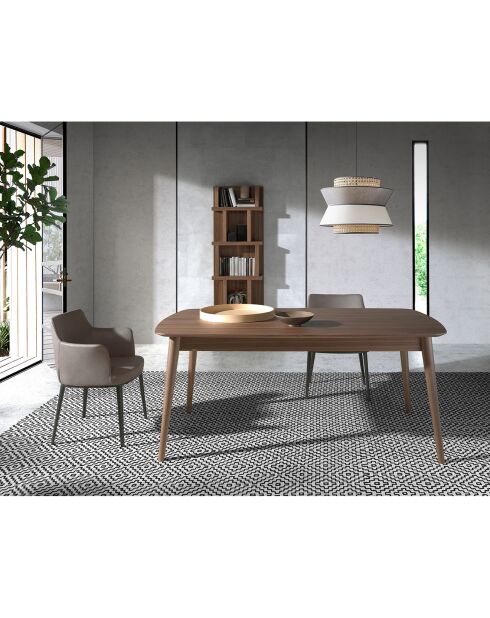 Bücherregal aus Nussbaumfurnier - 60x28x190 cm