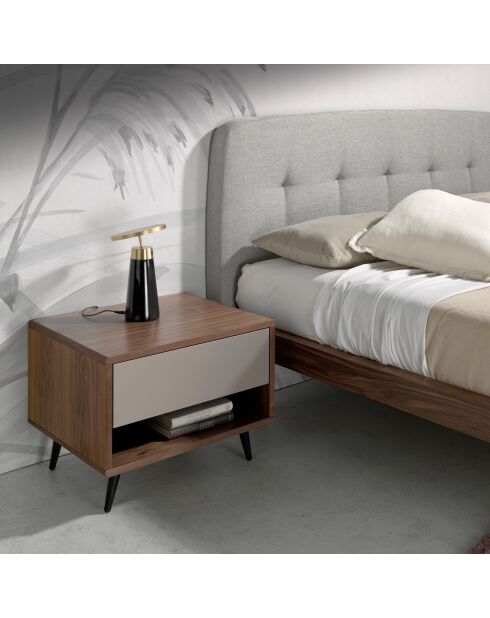 Zwart/gouden porseleinen marmeren tafellamp - 16x16 cm