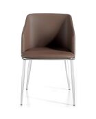 Chaise de table à manger marron/argenté - 51x56x79 cm