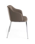 Chaise de table à manger marron/argenté - 51x56x79 cm