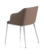 Chaise de table à manger marron/argenté - 51x56x79 cm