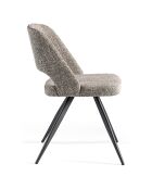 Chaise de table de salle à manger gris/noir  - 53x61x82 cm