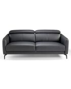 Canapé 2 places gris/argenté - 157x100x94 cm