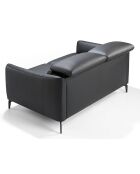 Canapé 2 places gris/argenté - 157x100x94 cm