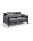 Canapé 2 places gris/argenté - 157x100x94 cm
