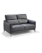 Canapé 2 places gris/argenté - 157x100x94 cm