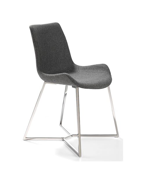 Chaise de table à manger gris/argenté  - 54x58x82 cm