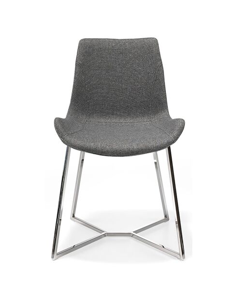 Chaise de table à manger gris/argenté  - 54x58x82 cm