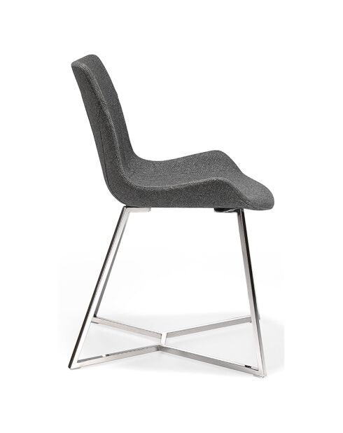 Chaise de table à manger gris/argenté  - 54x58x82 cm