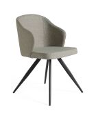 Chaise de table de salle à manger gris/noir - 48x57x82 cm