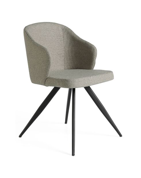 Chaise de table de salle à manger gris/noir - 48x57x82 cm