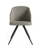 Chaise de table de salle à manger gris/noir - 48x57x82 cm