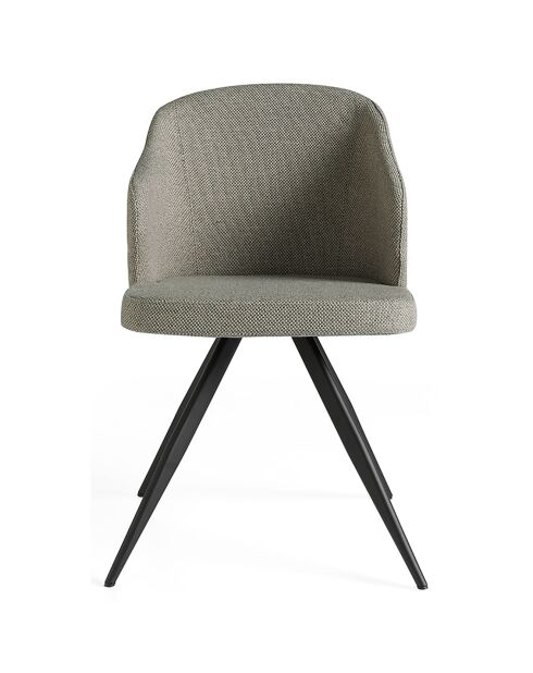 Chaise de table de salle à manger gris/noir - 48x57x82 cm