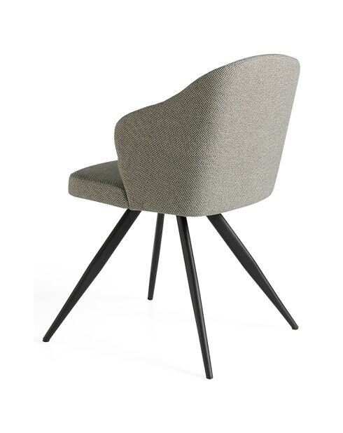 Chaise de table de salle à manger gris/noir - 48x57x82 cm