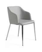 Chaise de table de salle à manger gris/argenté - 51x56x79 cm