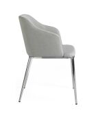 Chaise de table de salle à manger gris/argenté - 51x56x79 cm