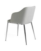 Chaise de table de salle à manger gris/argenté - 51x56x79 cm