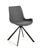 Chaise de table à manger pivotante gris/noir - 58x54x82 cm