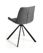 Chaise de table à manger pivotante gris/noir - 58x54x82 cm