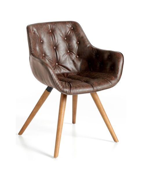 Chaise de table de salle à manger chocalate/noyer  - 65x46x78 cm