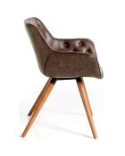 Chaise de table de salle à manger chocalate/noyer  - 65x46x78 cm