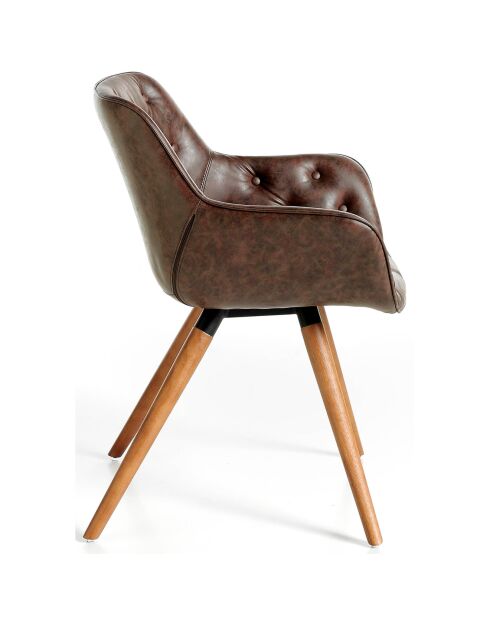 Chaise de table de salle à manger chocalate/noyer  - 65x46x78 cm