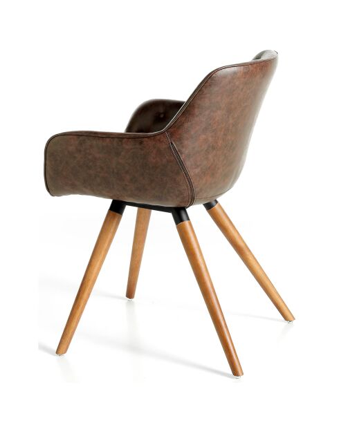 Chaise de table de salle à manger chocalate/noyer  - 65x46x78 cm
