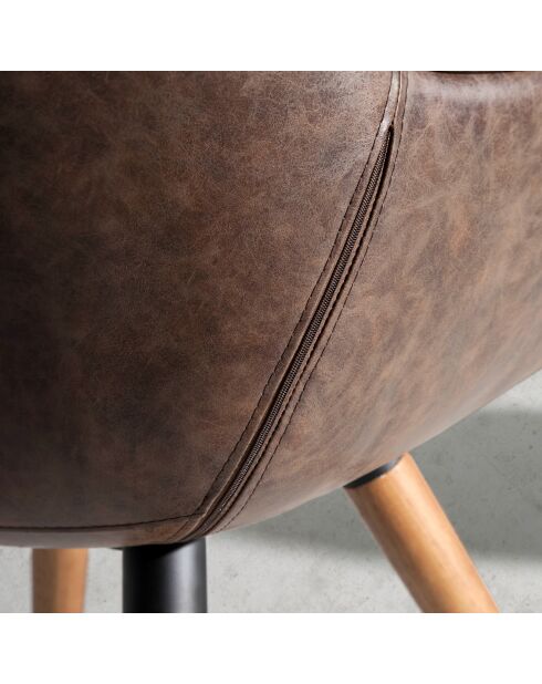 Chaise de table de salle à manger chocalate/noyer  - 65x46x78 cm