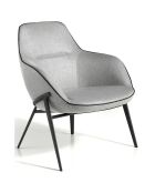 Fauteuil Confident gris/noir  - 76x67x84 cm