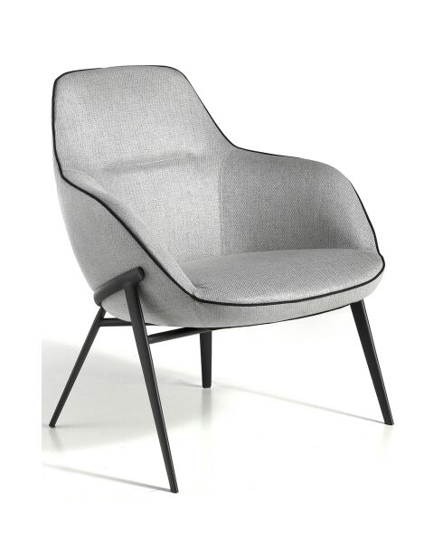 Fauteuil Confident gris/noir  - 76x67x84 cm
