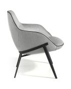 Fauteuil Confident gris/noir  - 76x67x84 cm