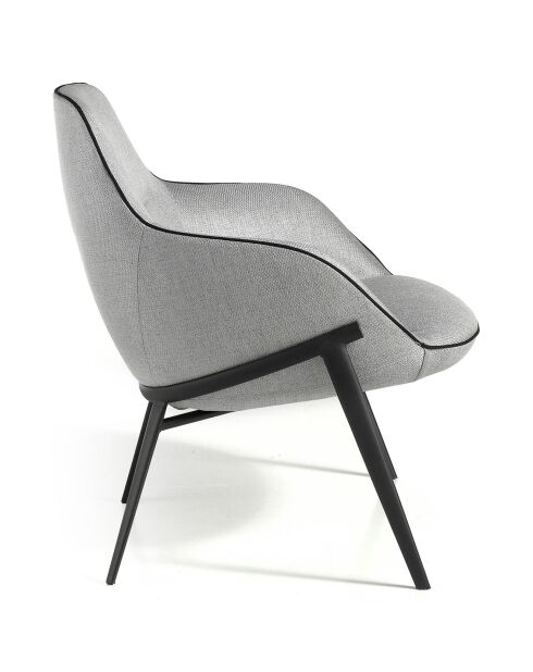 Fauteuil Confident gris/noir  - 76x67x84 cm