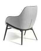 Fauteuil Confident gris/noir  - 76x67x84 cm
